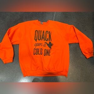 Gildan Orange Graphic Crewneck Sweater